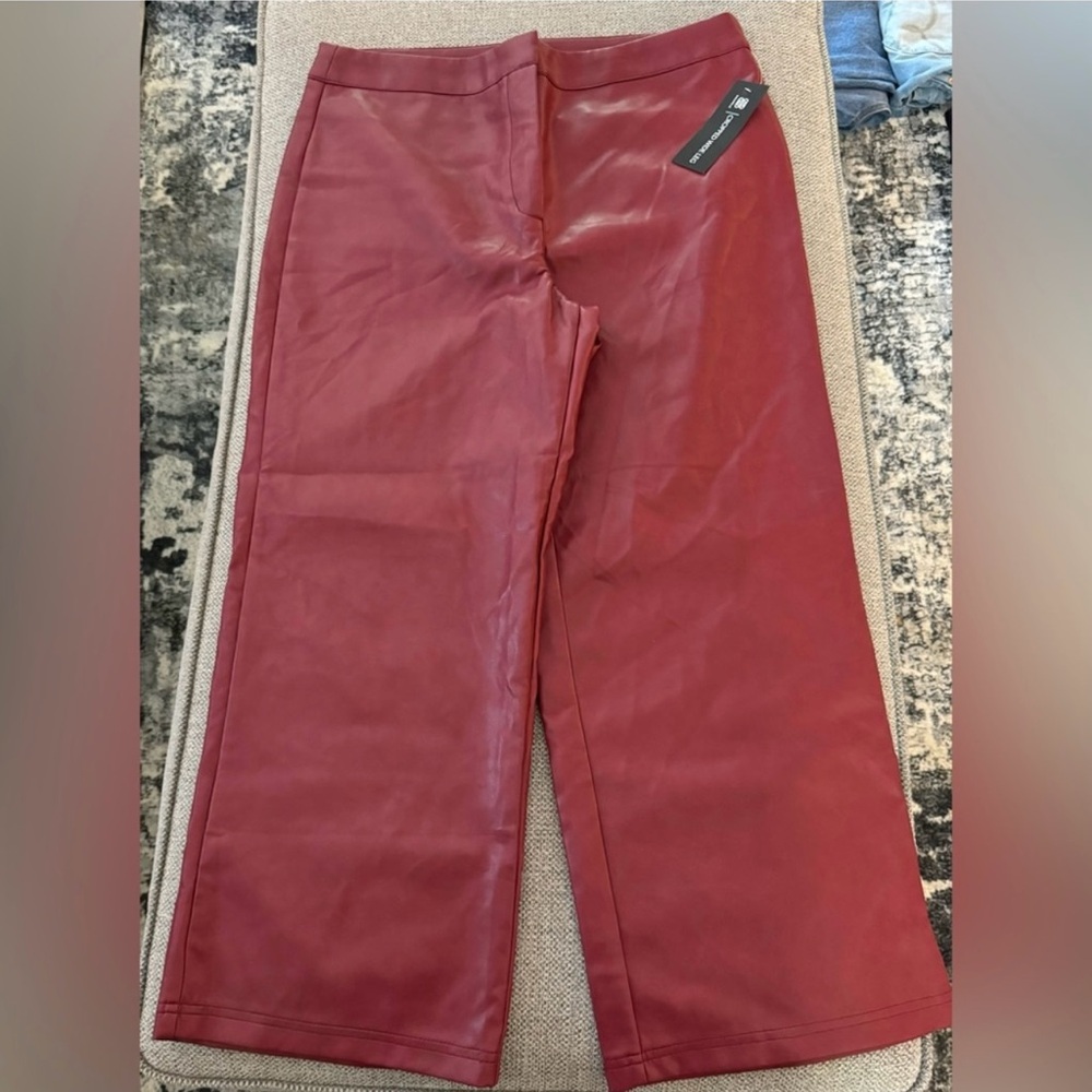 NWT BAGATELLE RED FAUX LEATHER PANTS